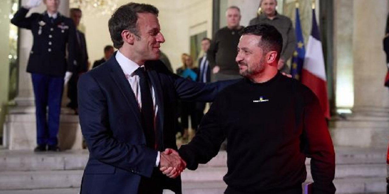 Zelenski ile Macron bir araya geldi