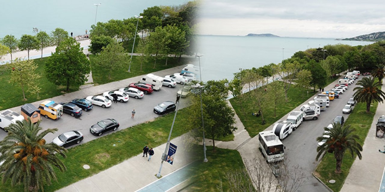 Kartal sahilde karavan işgali tartışması