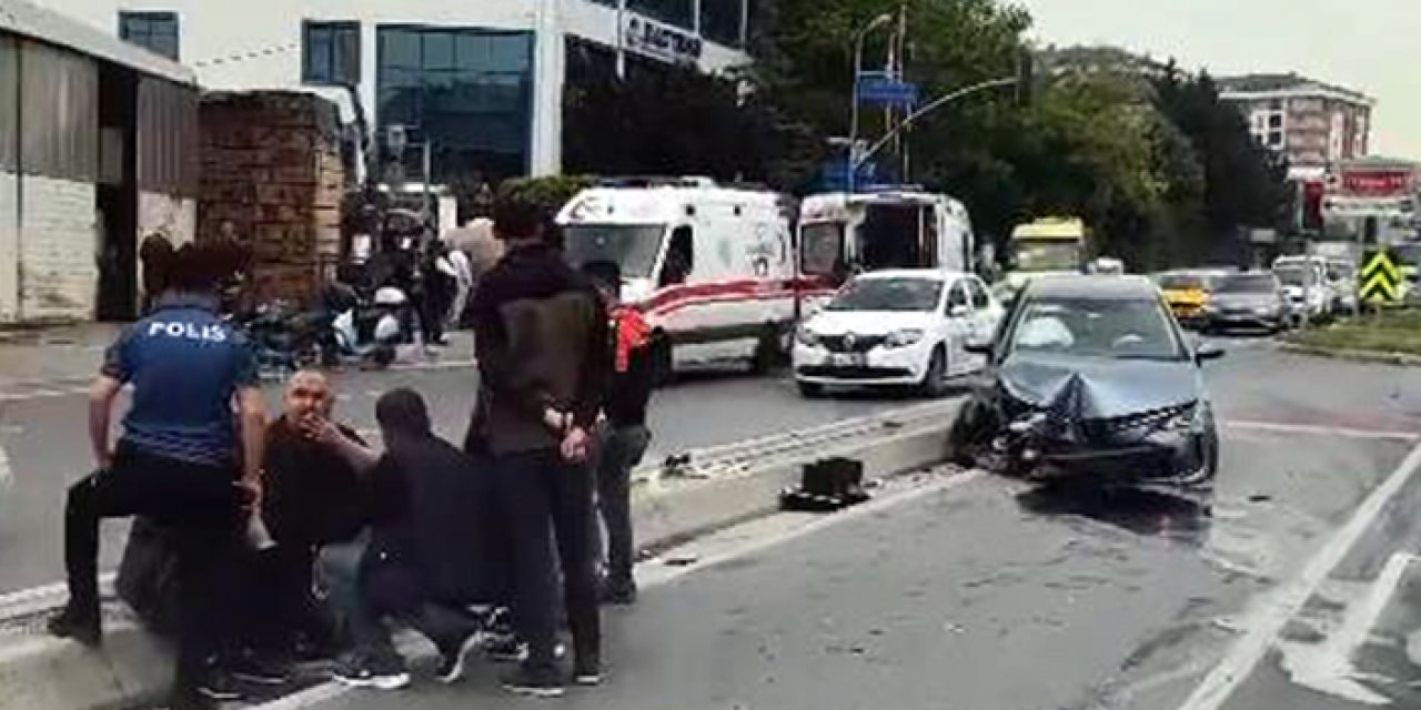 Kırmızı ışıkta geçti iki otomobile çarptı; 1 yaralı