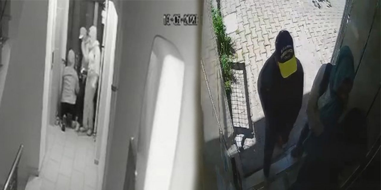 Eve giren hırsızlar kamerada