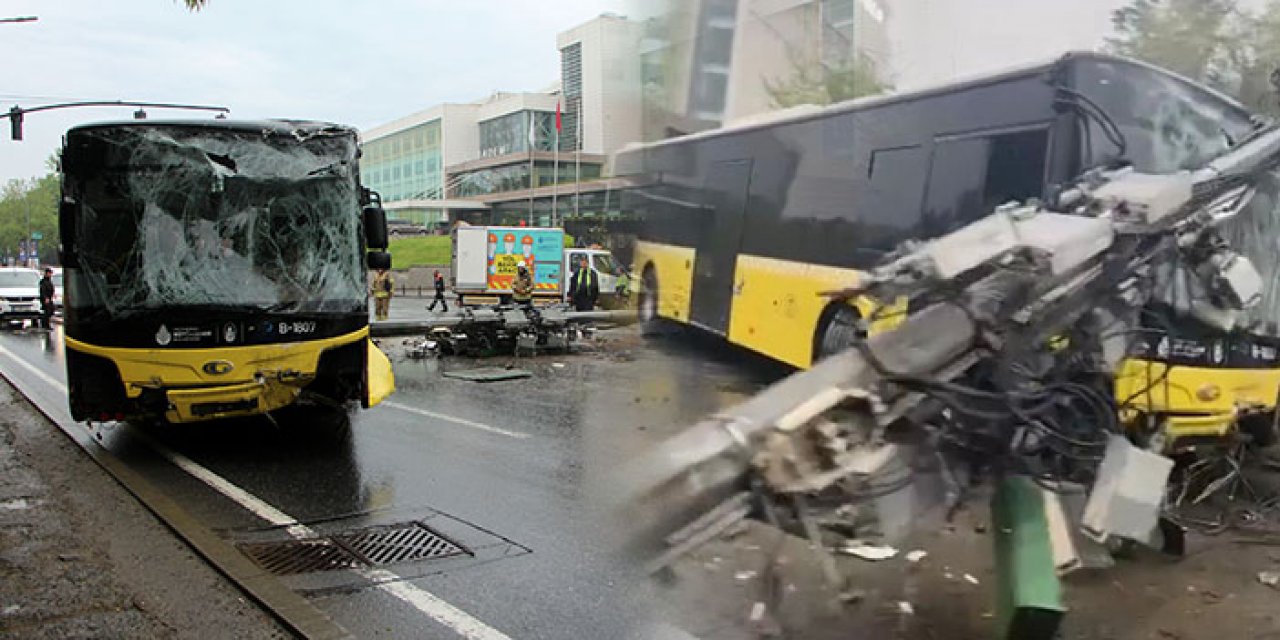 İstanbul’da İETT otobüsü otomobile çarptı