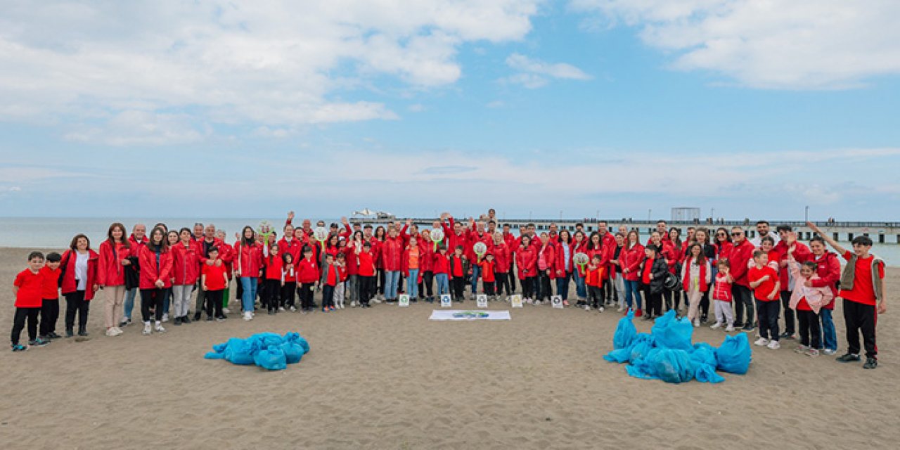Cumhuriyetin 100.yılı için Samsun kıyıları temizlendi
