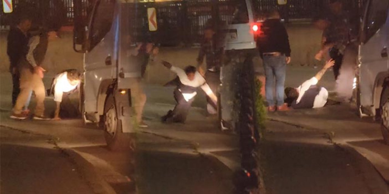 Alkollü adam İstanbul'da taksilere saldırdı