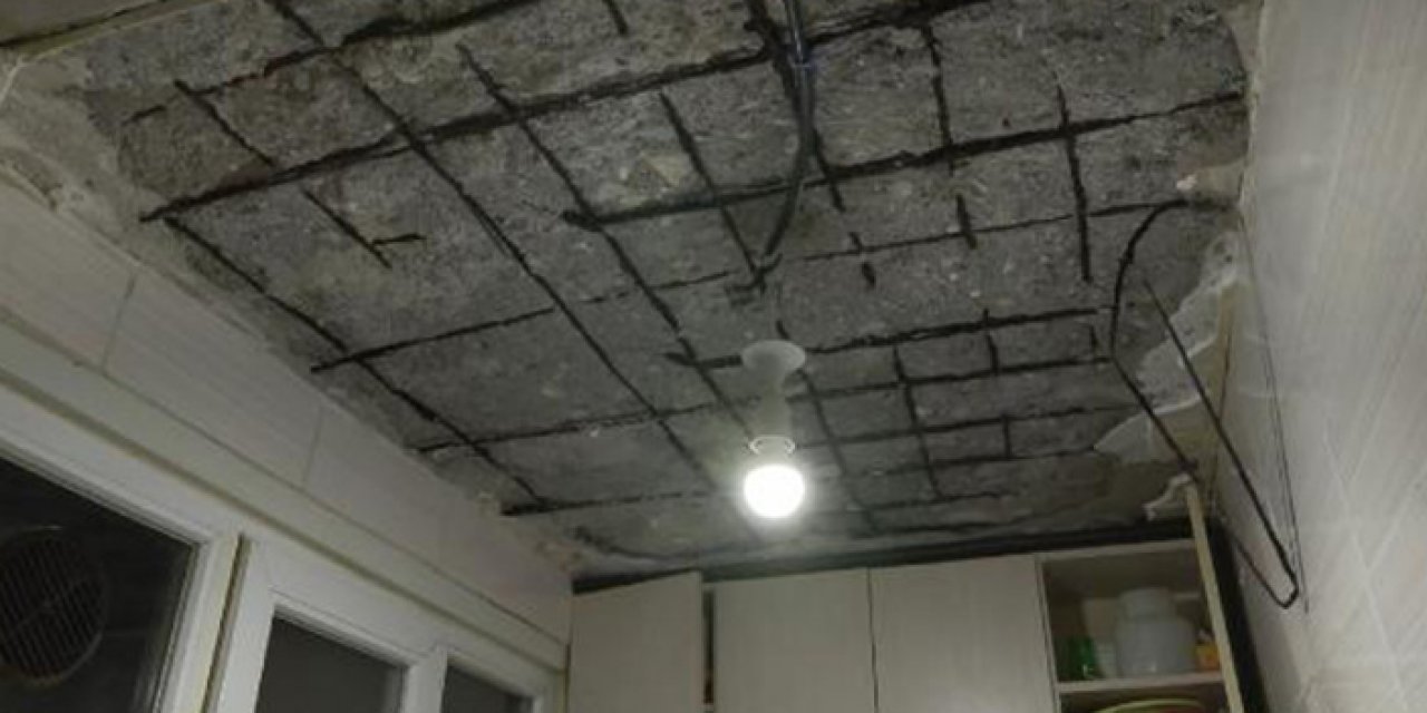 Dairenin tavanı çökünce midye kabukları orta çıktı