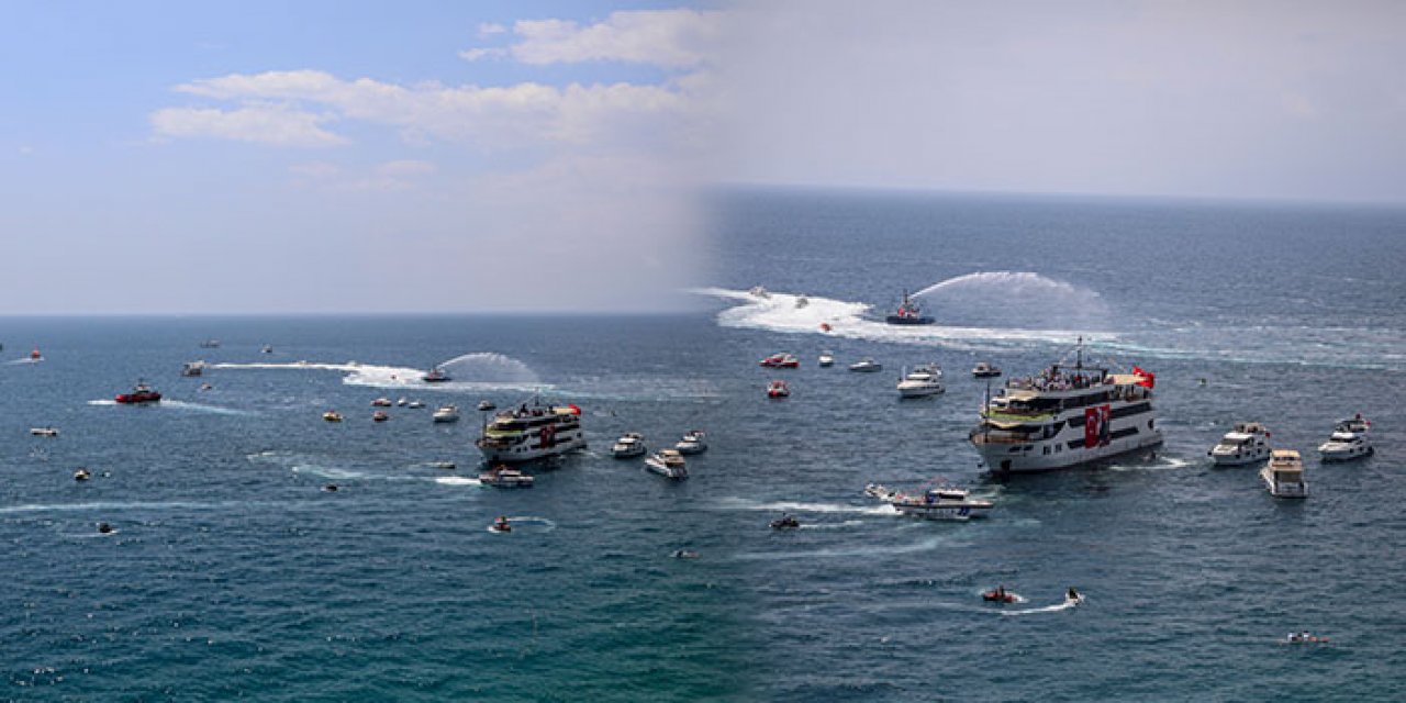 19 Mayıs coşkusu denizde de yaşandı