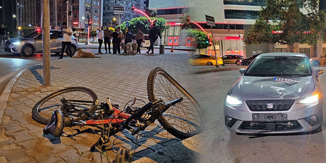 Adana’da otomobil bisikletliye çarptı