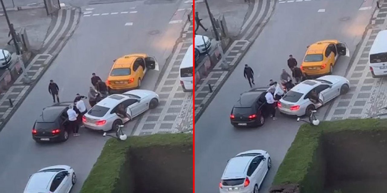 Trafikte yumruklar konuştu; zor ayrıldılar