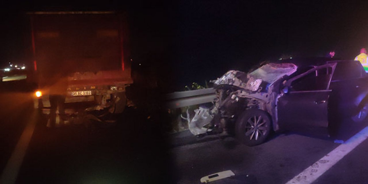 Bursa’da otomobil TIR’a arkadan çarptı: 1 ölü 1 yaralı