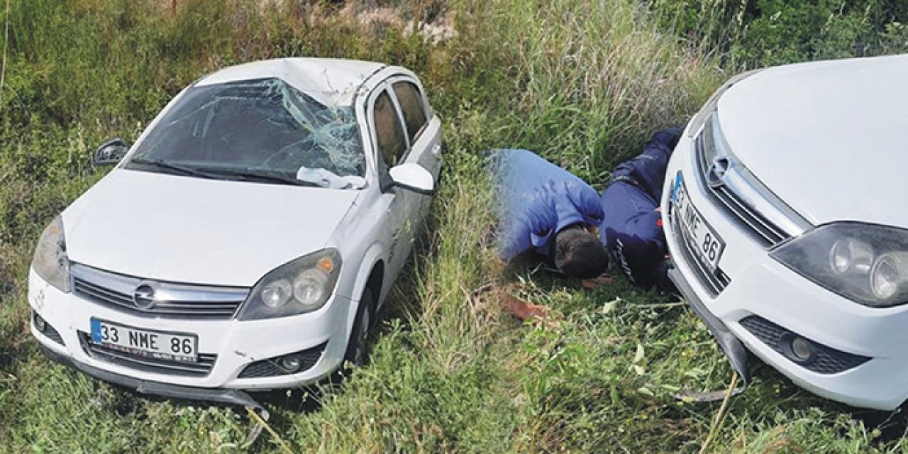 Adıyaman’da otomobil şarampole devrildi: 4 yaralı