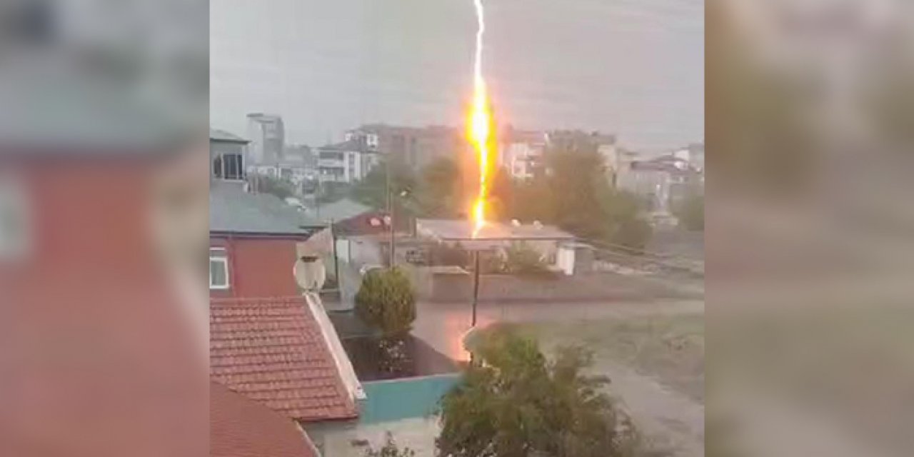 Tek katlı eve yıldırım düştü: 1 yaralı