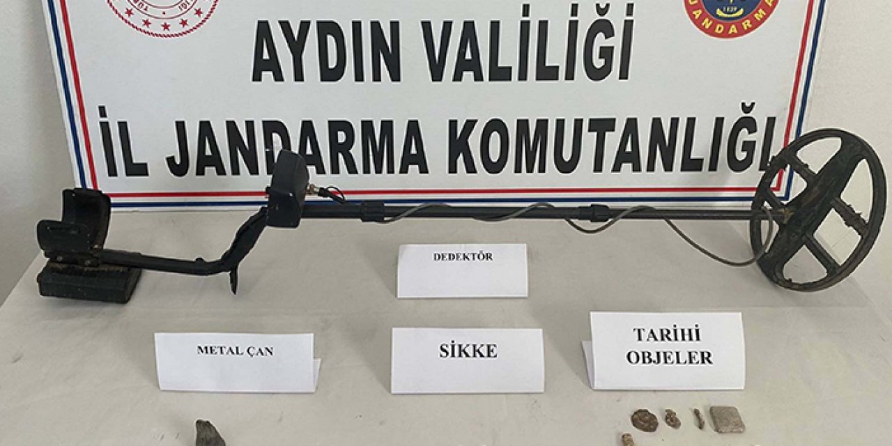 Aydın'da kaçak kazıya operasyon: 2 gözaltı