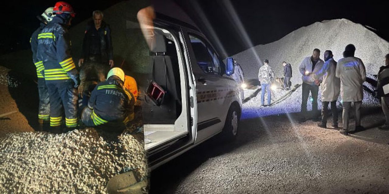 TIR'dan dökülen mıcırın altında kaldı: Yaşamını yitirdi