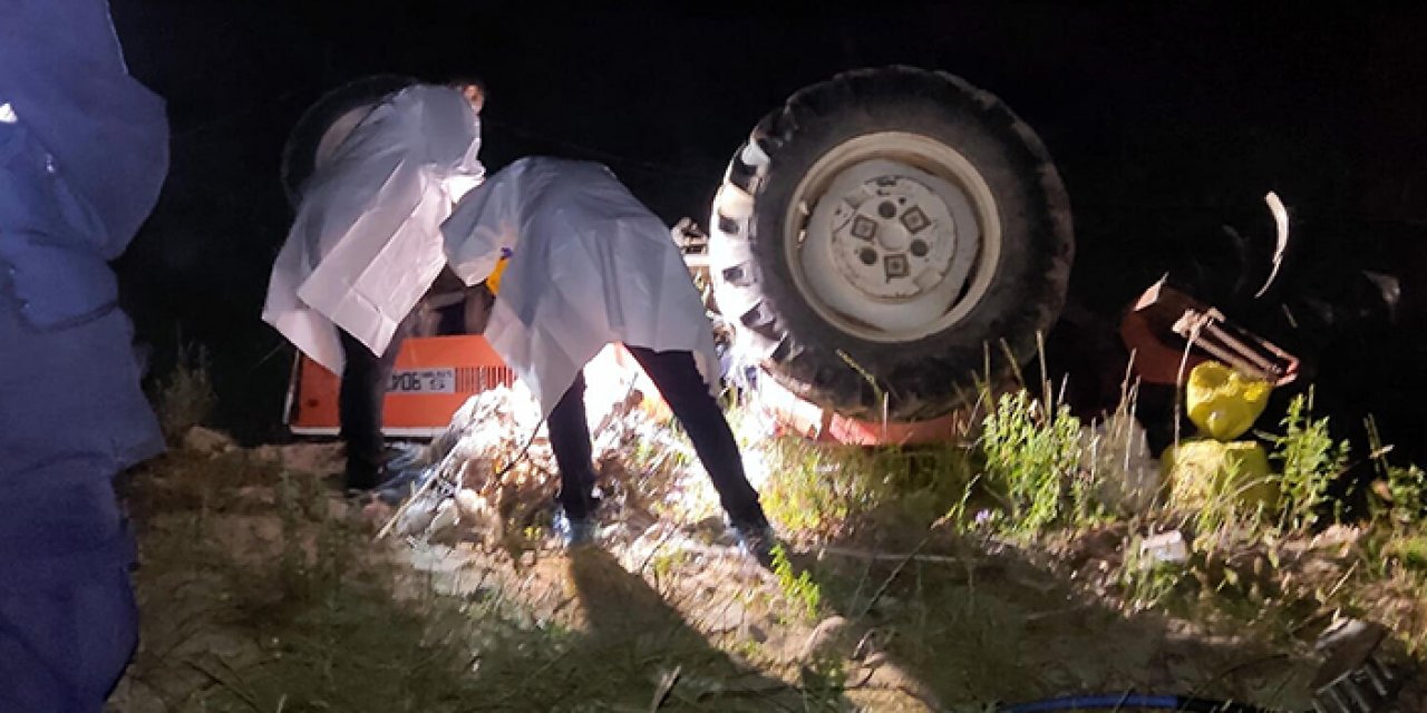 Traktör dere yatağına düştü: 1 ölü