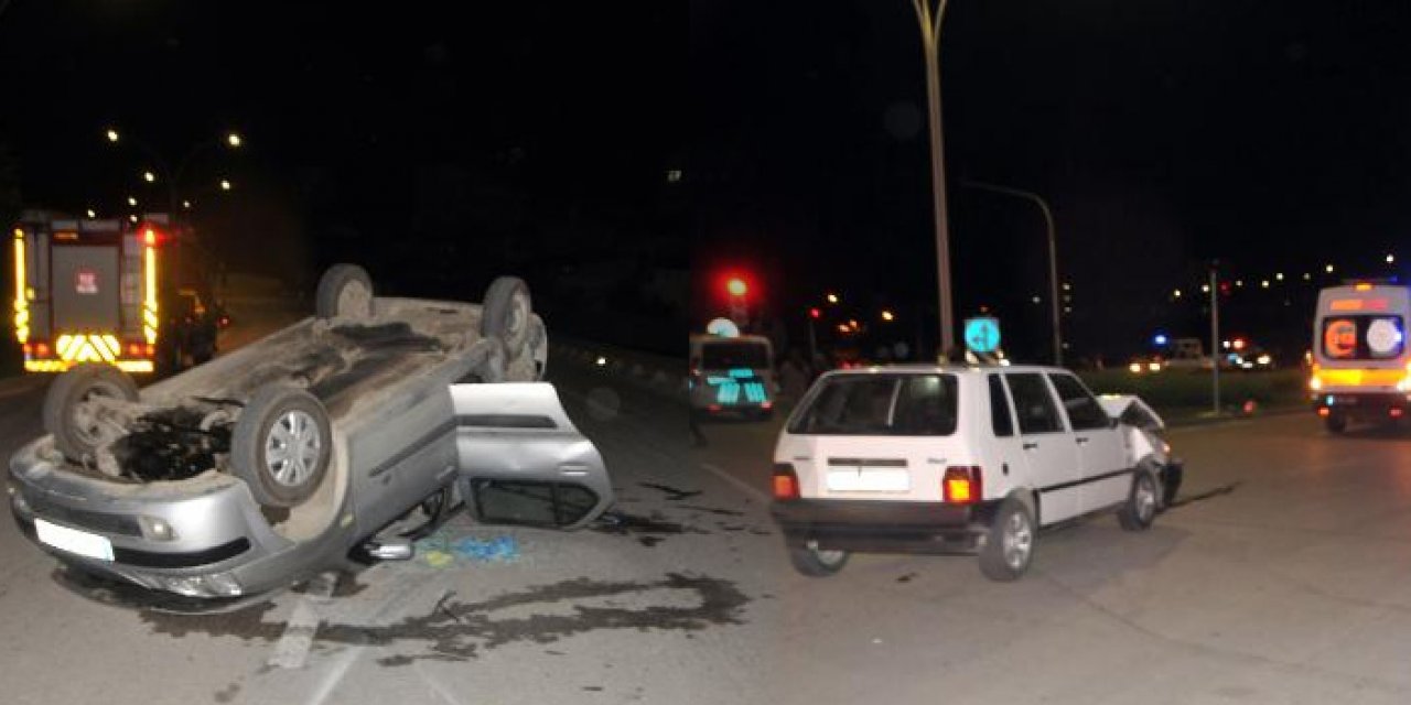 Karaman'da kazada araç takla attı: 6 yaralı