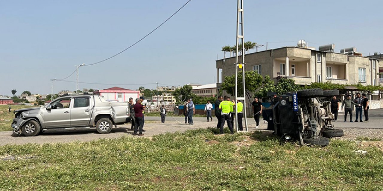 Zırhlı polis aracı ile kamyonet çarpıştı: 6 yaralı