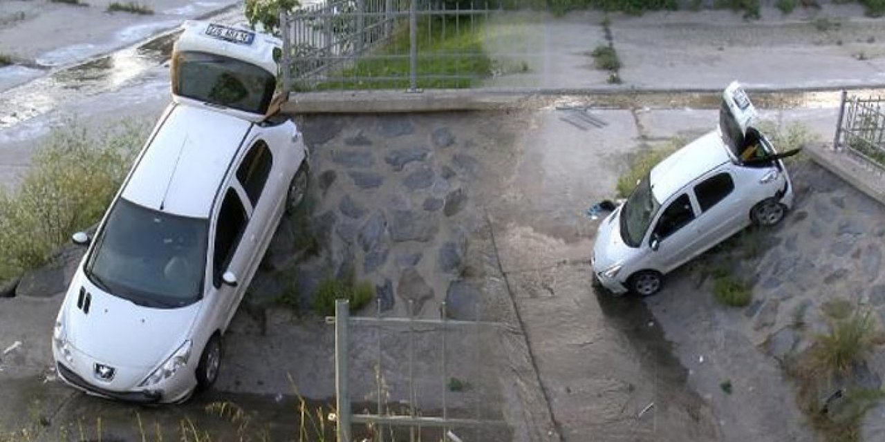 Direksiyon eğitiminde otomobille dereye uçtu