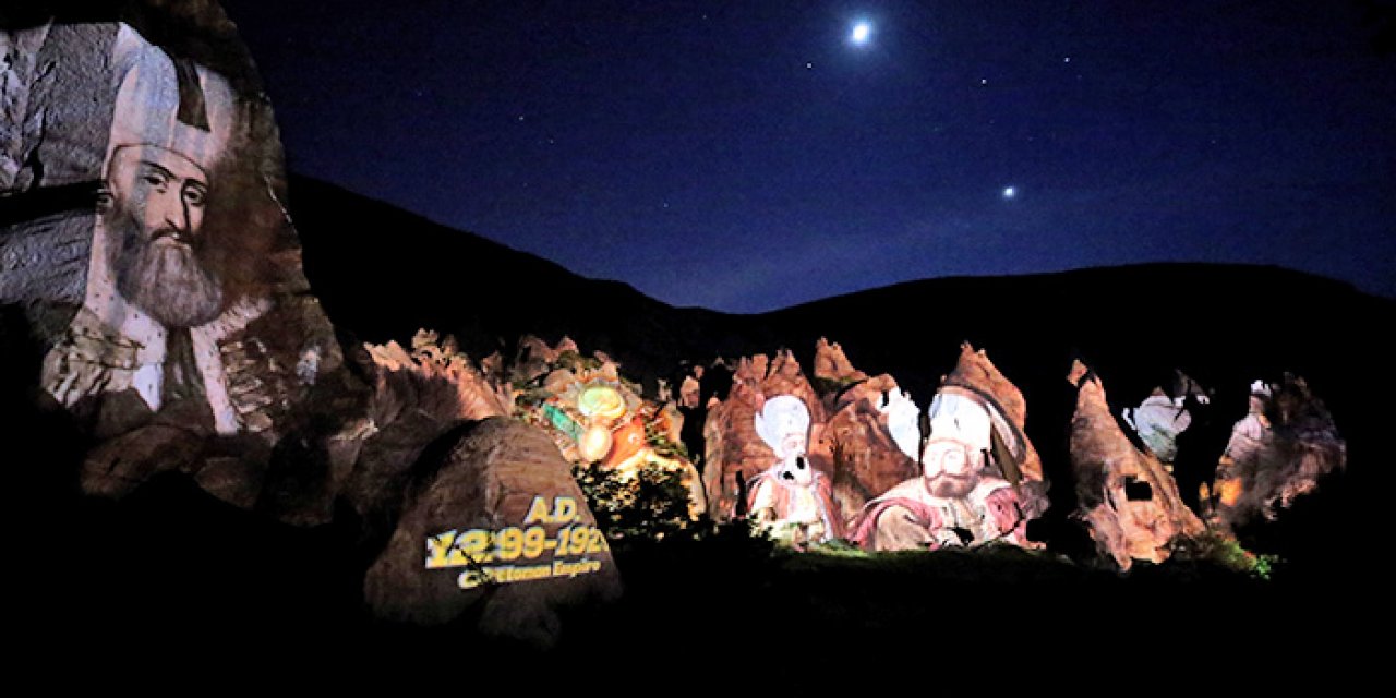 Nevşehir'de 3D Mapping gösterisi sunuldu