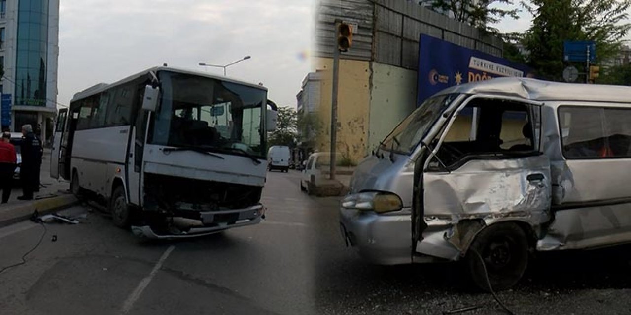 Pendik’te iki minibüs birbirine girdi: 2 yaralı