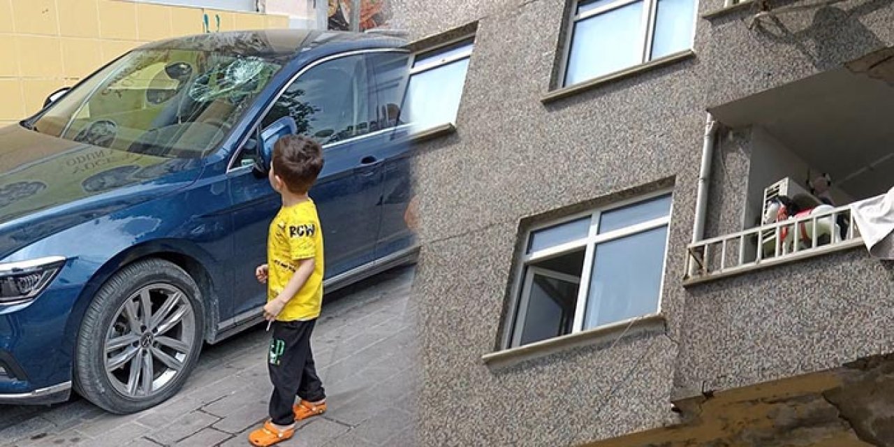 İstanbul’da 2 yaşındaki çocuk otomobilin üstüne düştü