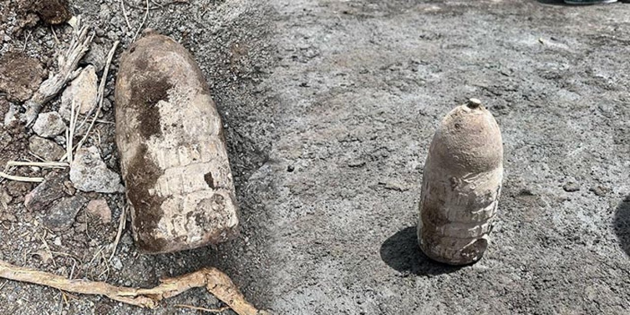 Kars’ta Osmanlı-Rus savaşına ait top mermisi bulundu