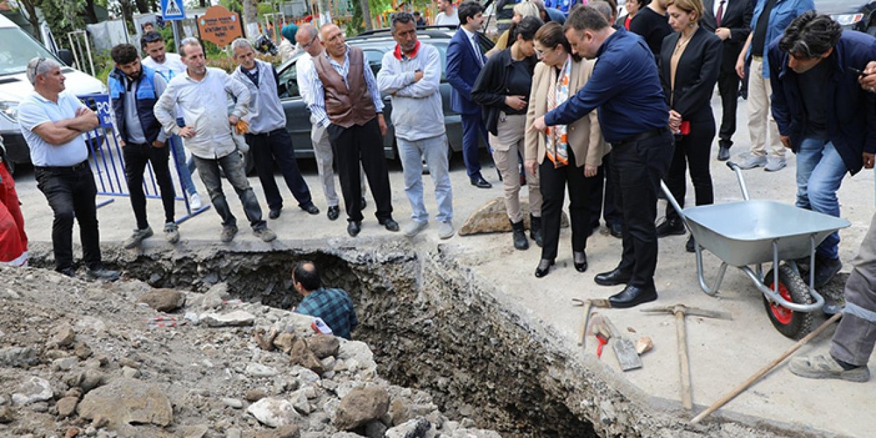 Hat çalışması esnasında tarihi eserler bulundu
