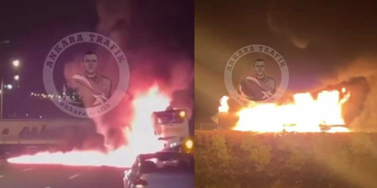 Tır otobüse arkadan çarptı