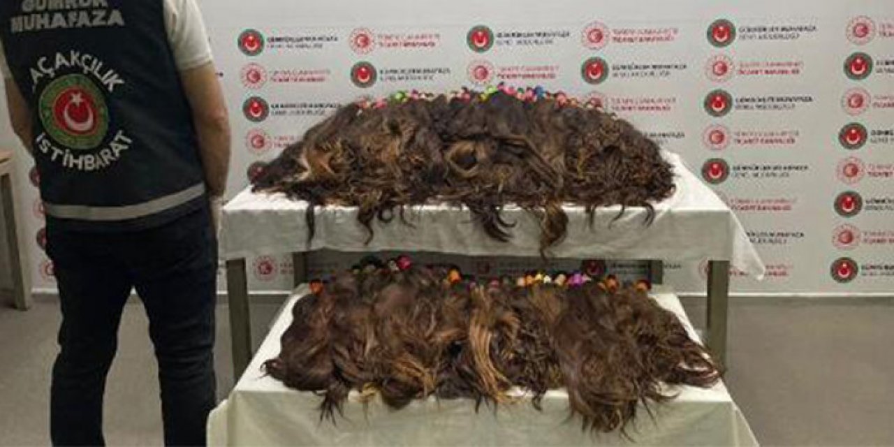 68 kilogram kaçak insan saçı ele geçirildi