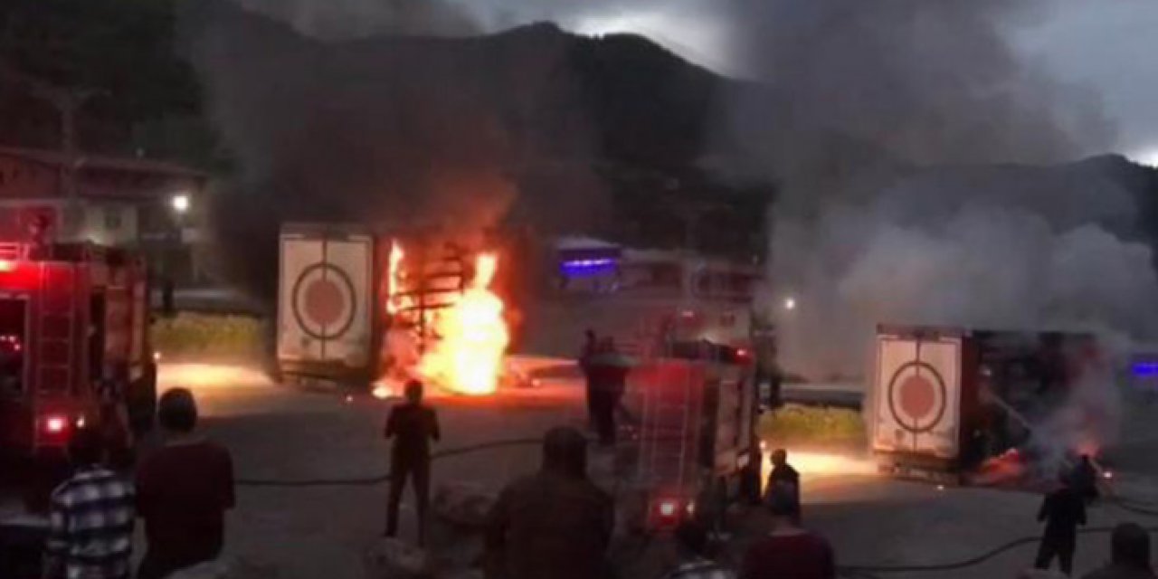 Ceviz kabuğu taşıyordu; alevler içinde kaldı