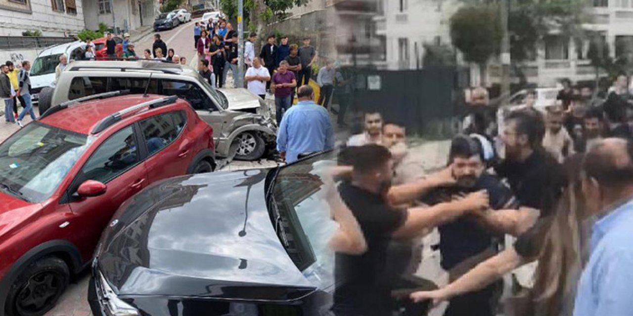 Alkollü sürücü 14 araca çarptı: Çevredekiler sürücüyü darp etti