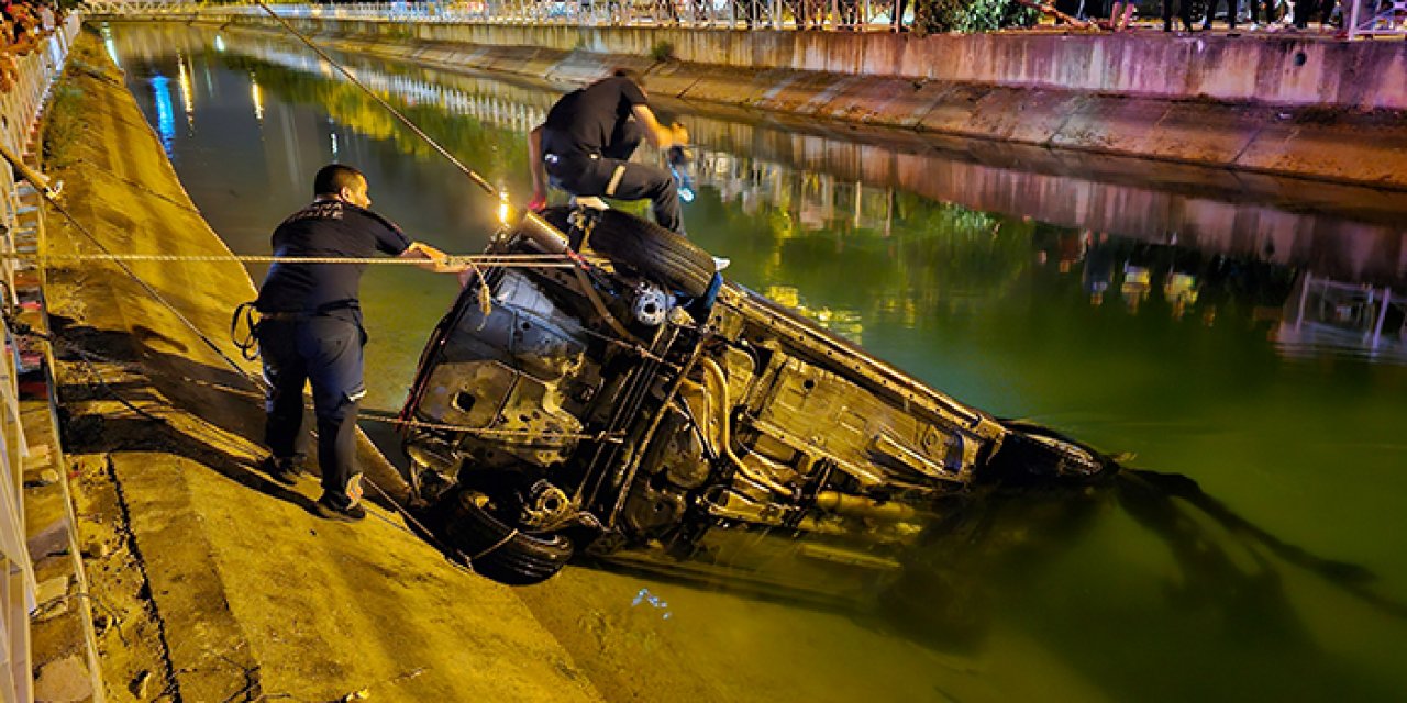 Kontrolden çıkan araç sulama kanalına uçtu: 1 ölü 1 yaralı