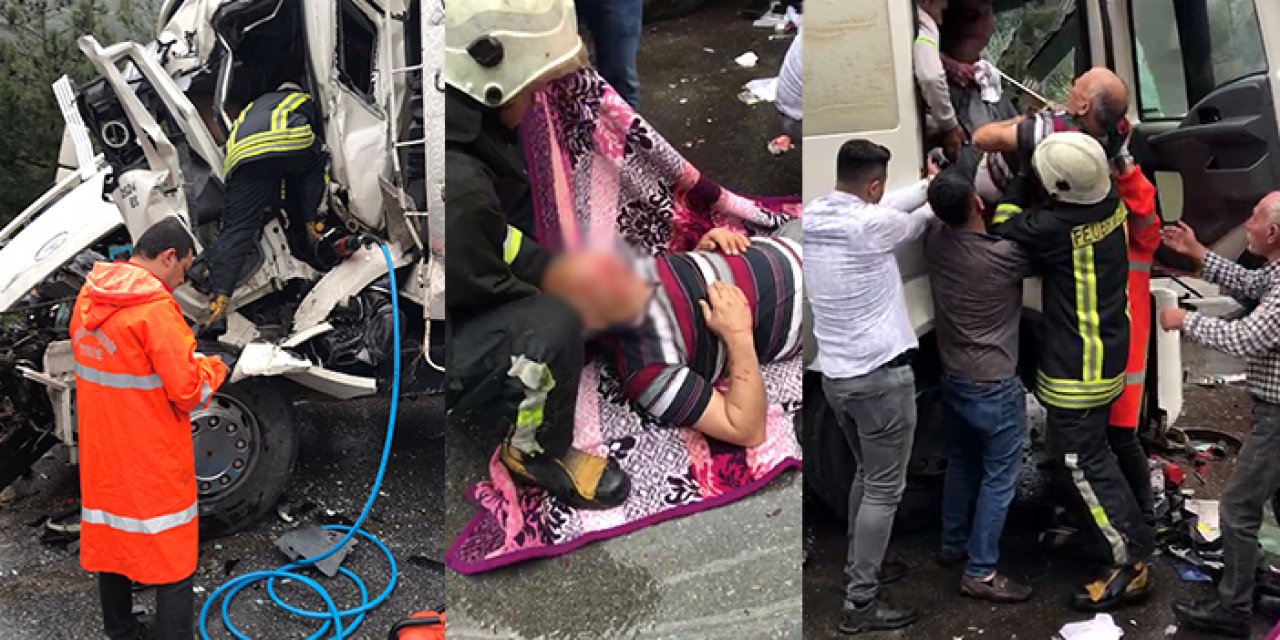 Mersin’de kamyon ile TIR çarpıştı: 5 yaralı