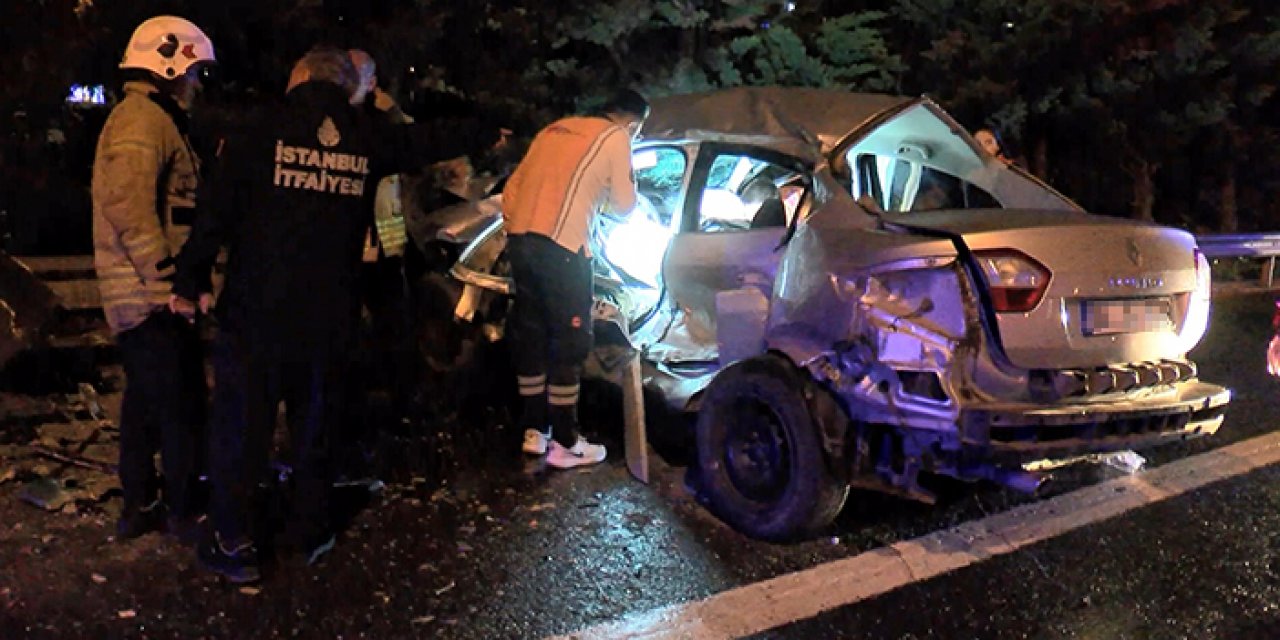 Emniyet şeridinde feci kaza: 1 ölü 2 yaralı