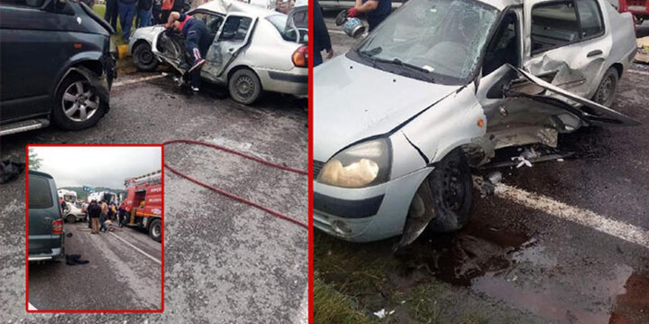 İki araç çarpıştı: 1 ölü 1 yaralı