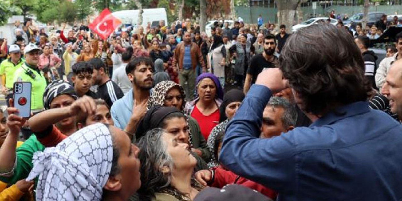 150 kişilik grup emniyet müdürlüğü binasına yürüdü