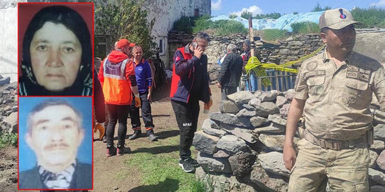 Yaşlı çift çöken ahırın altında kaldı