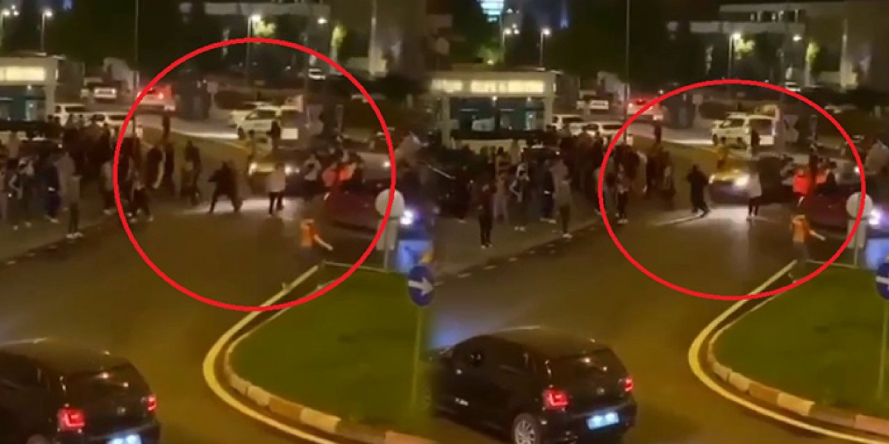 Kutlama yapan taraftarların arasına aracıyla daldı