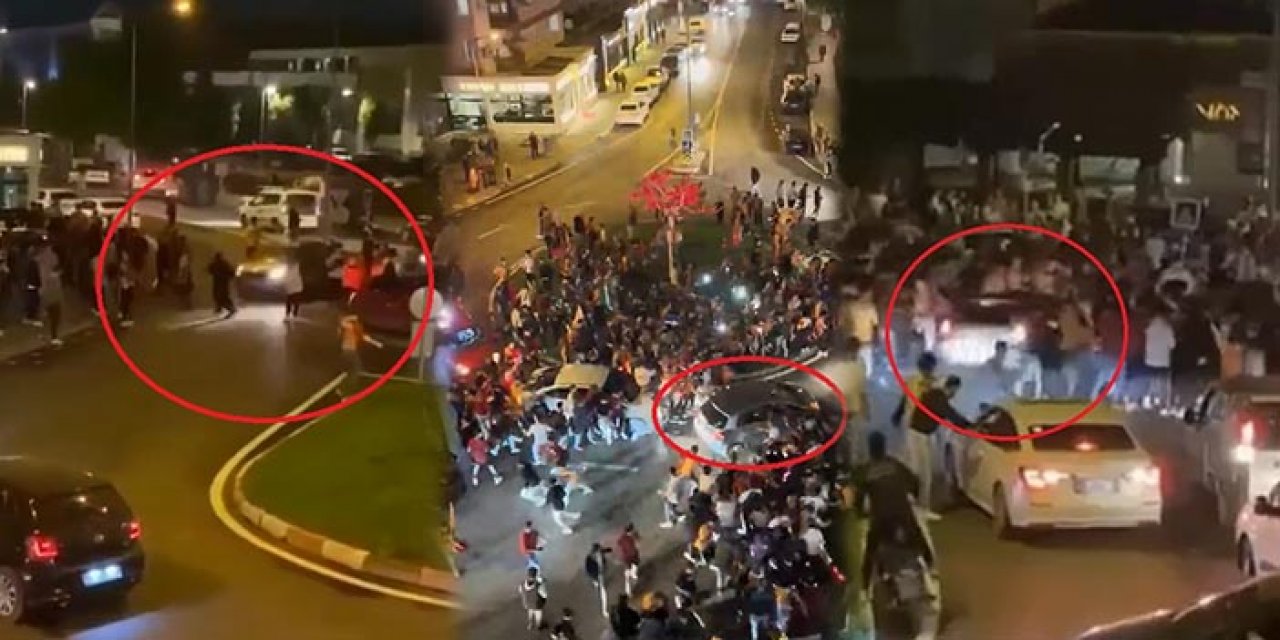Galatasaray şampiyonluğunu kutlayan kalabalığın arasında aracıyla dalan adam yakalandı