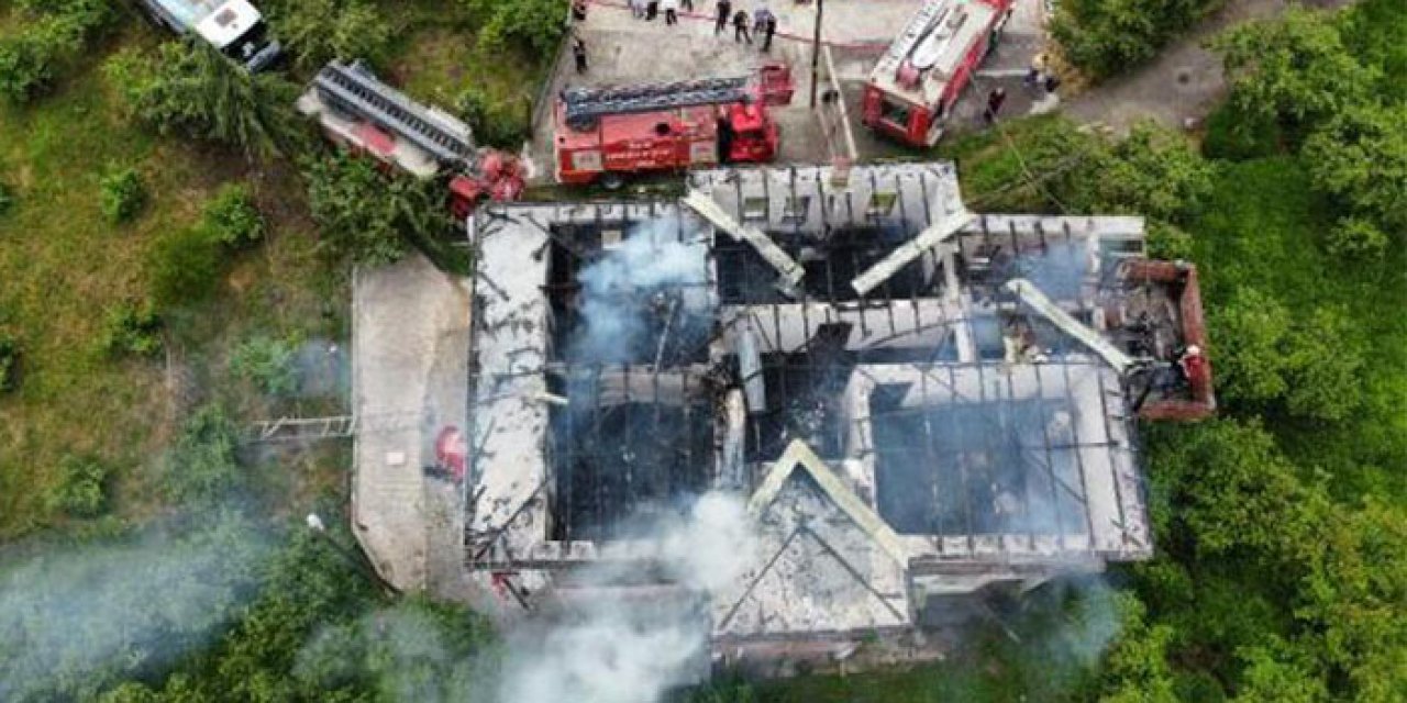 3 katlı binada yangın