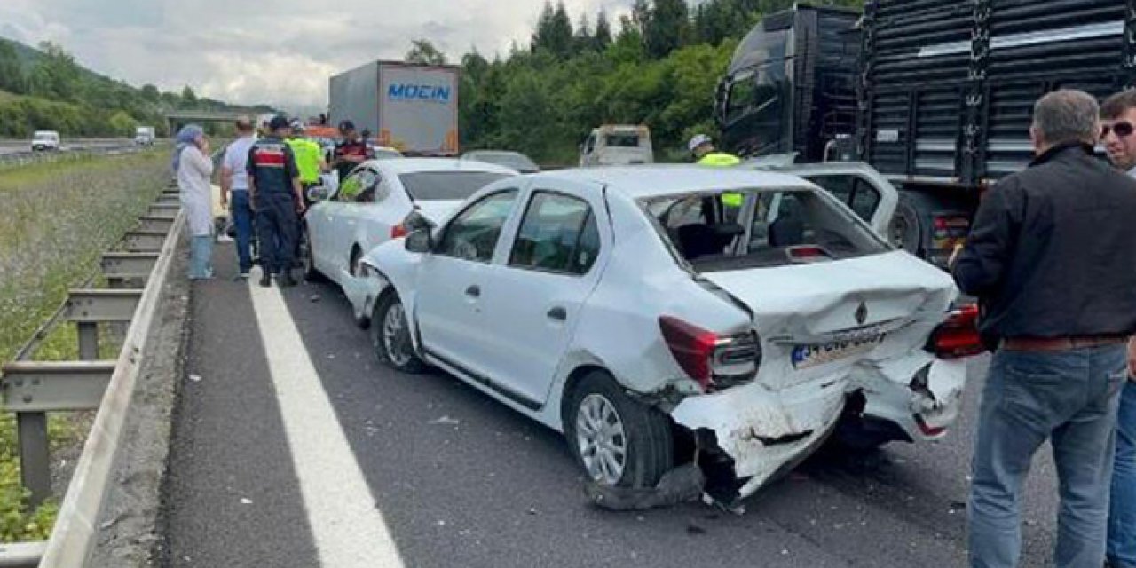 Otoyolda zincirleme kaza