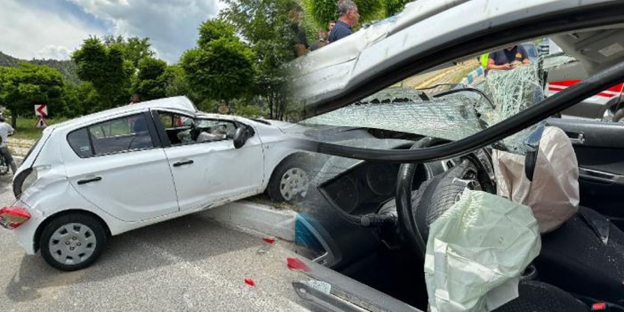 Kiraladığı otomobille 1 kilometre sonra takla attı