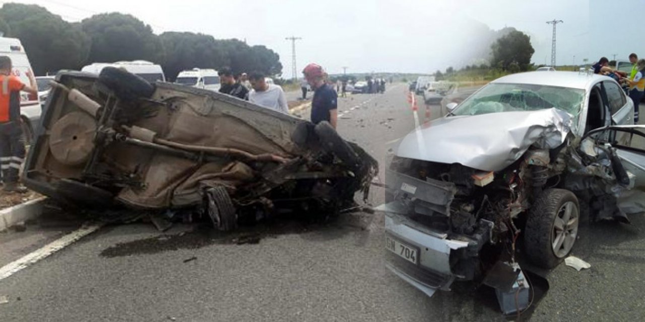 2 otomobil çarpıştı: 1 sürücü öldü diğeri yaralandı
