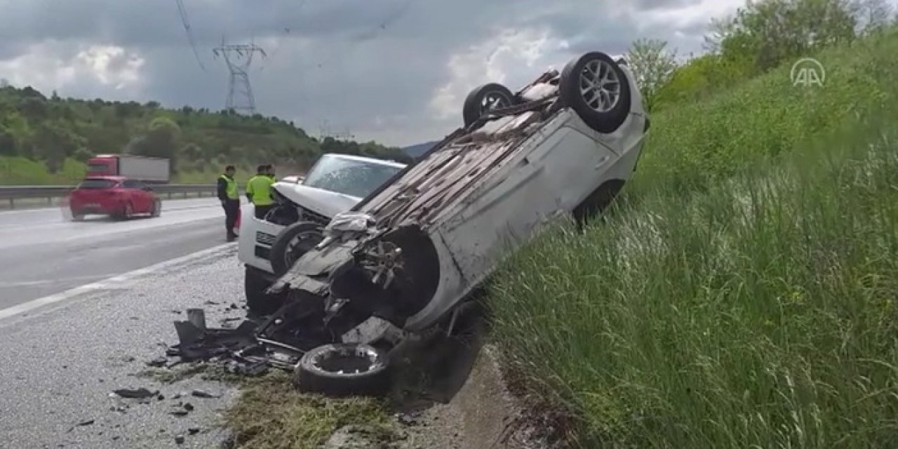 Bolu'da duvara çarptı: Kazada 4 kişi yaralandı