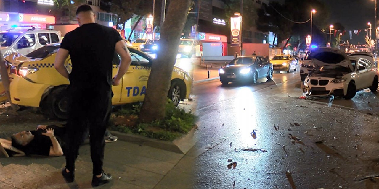 İstanbul’da taksi ile otomobil çarpıştı: 2 yaralı