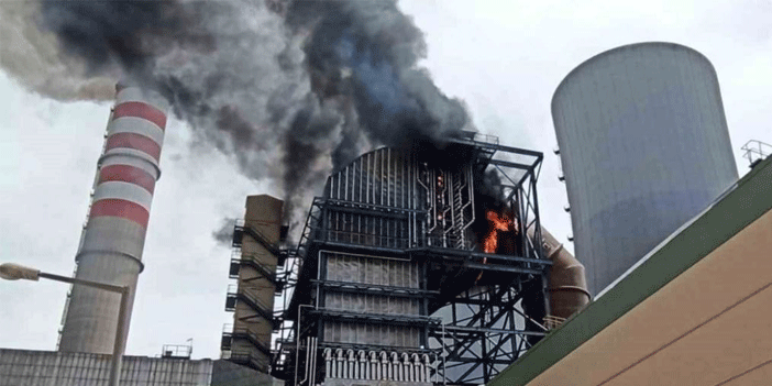 Türkiye'nin en büyük termik santralinde yangın çıktı