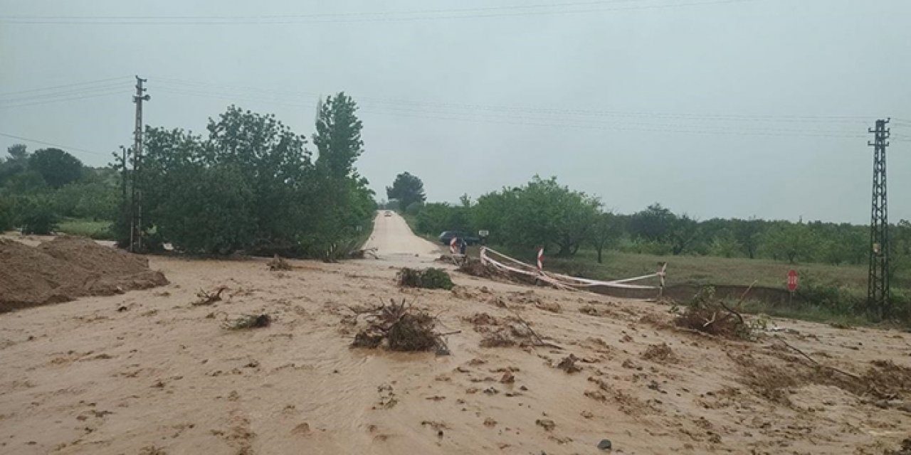 Bilecik'te sağanak tarım arazilerine zarar verdi