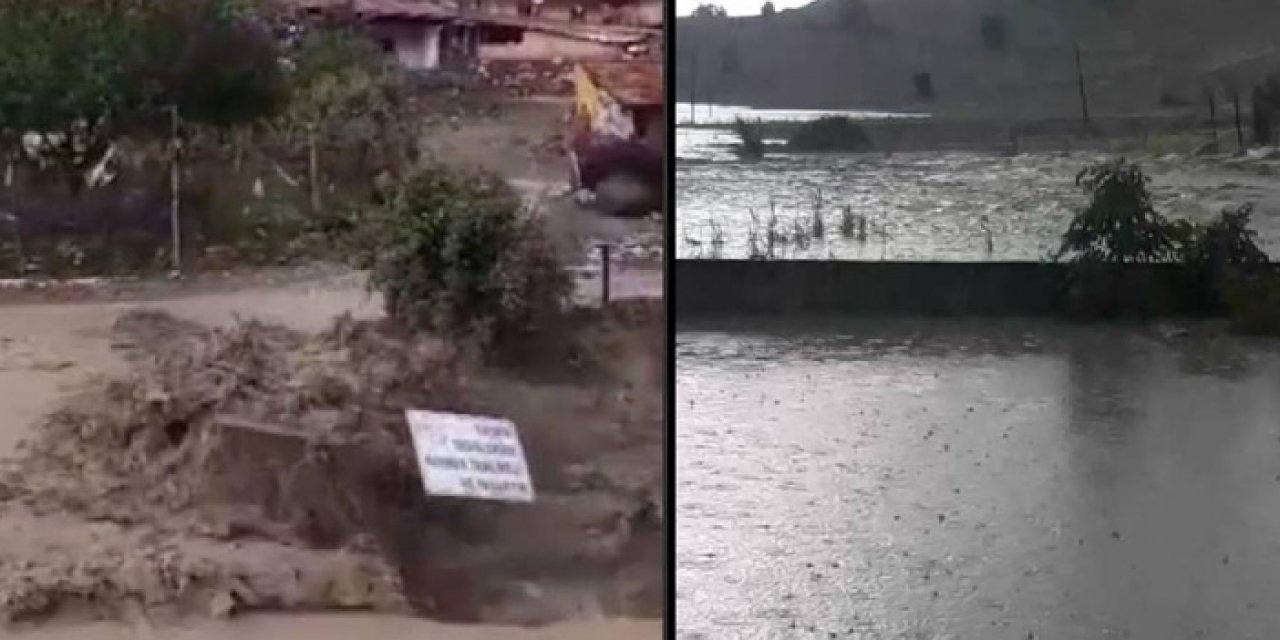 Sel Çorum'u vurdu: 6 ahırı su bastı 2 büyükbaş öldü