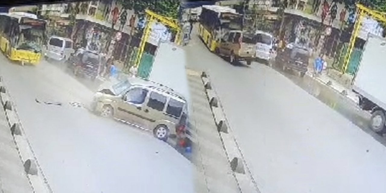 Hafif ticari araç ile İETT otobüsü çarpıştı