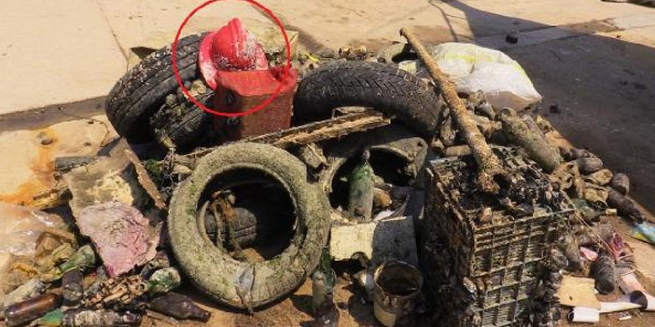 Deniz dibi temizliği yapıldı: Denizden itfaiyeci bareti çıktı