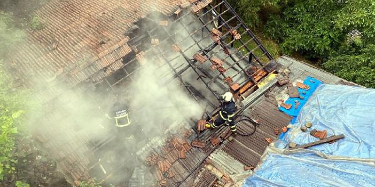 Karabük’te kayınpederinin evini ateşe verdi