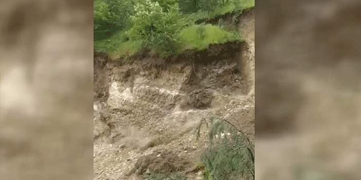 Amasya'da yağış etkili oldu, heyelan meydana geldi